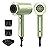 slopehill Professional Ionic Hair Dryer, Powerful 1800W Fast Drying Low Noise Blow Dryer with 2 Concentrator Nozzle 1 Diffuser Attachments for Home Salon Travel (Lime Cream)