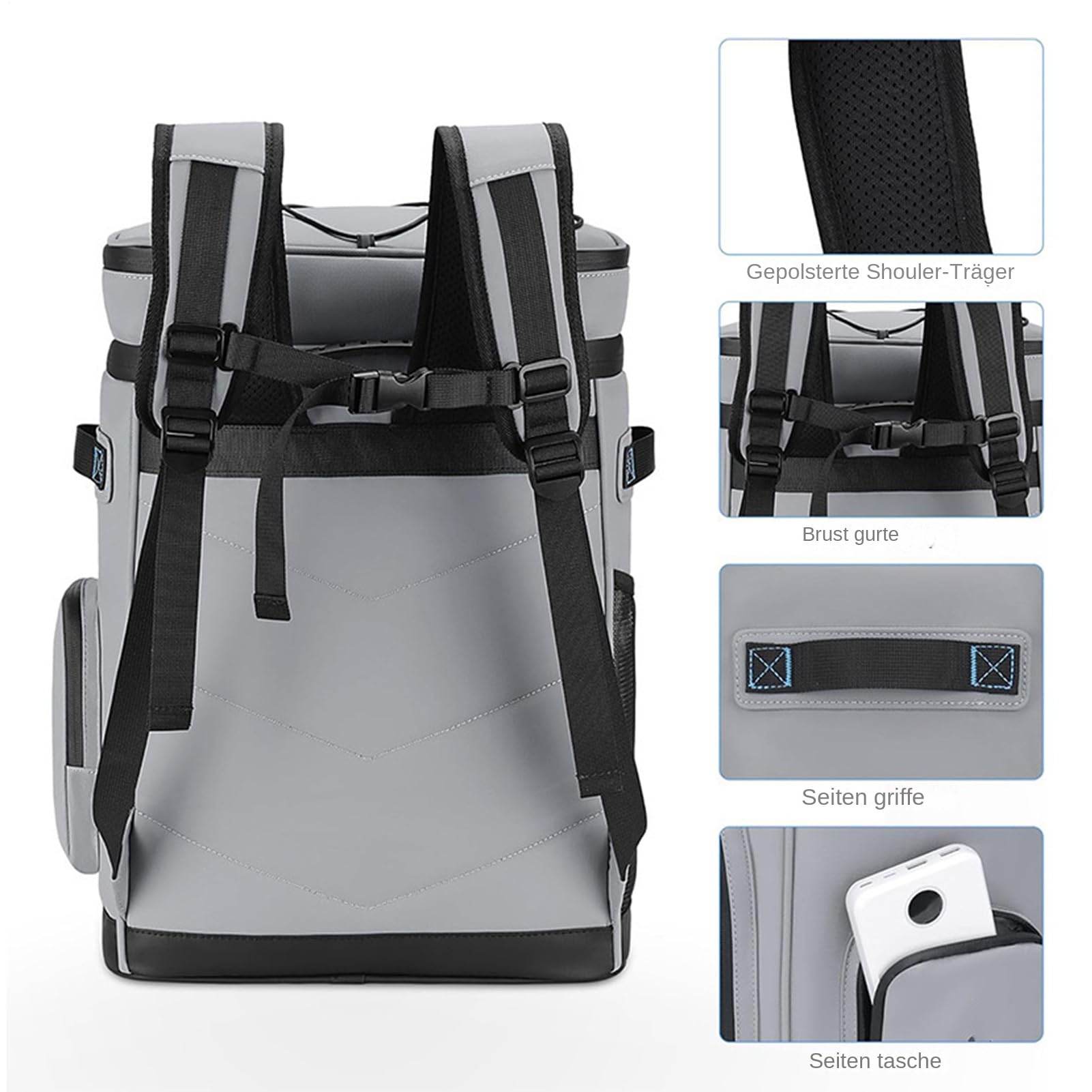 Bolsa isotérmica aislada | 30L Cooler Mochila, impermeable Unisex Bolsa Proviertasche Para Trabajo Viajar Compras Senderismo Camping Picnic