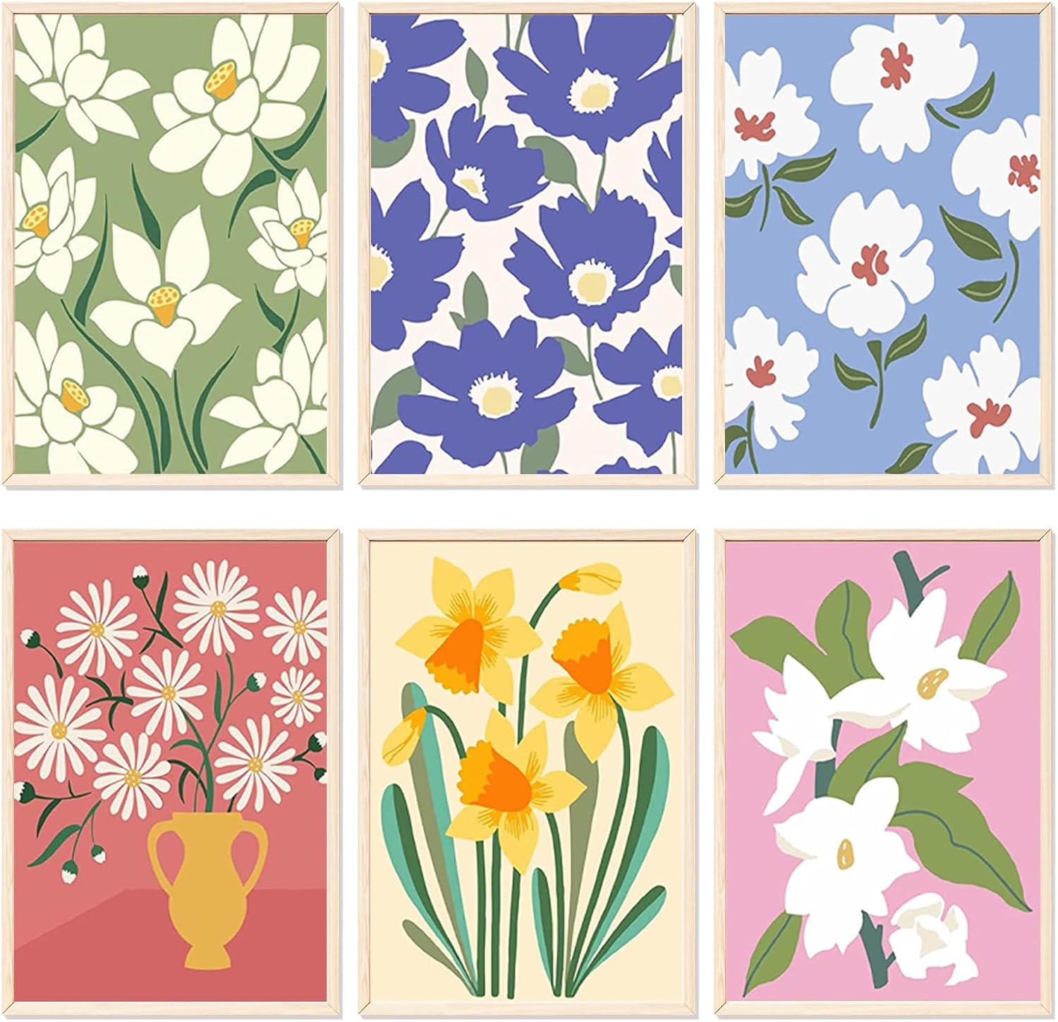 YALKIN 6 Packs Paint by Number Kits for Adults, Easy