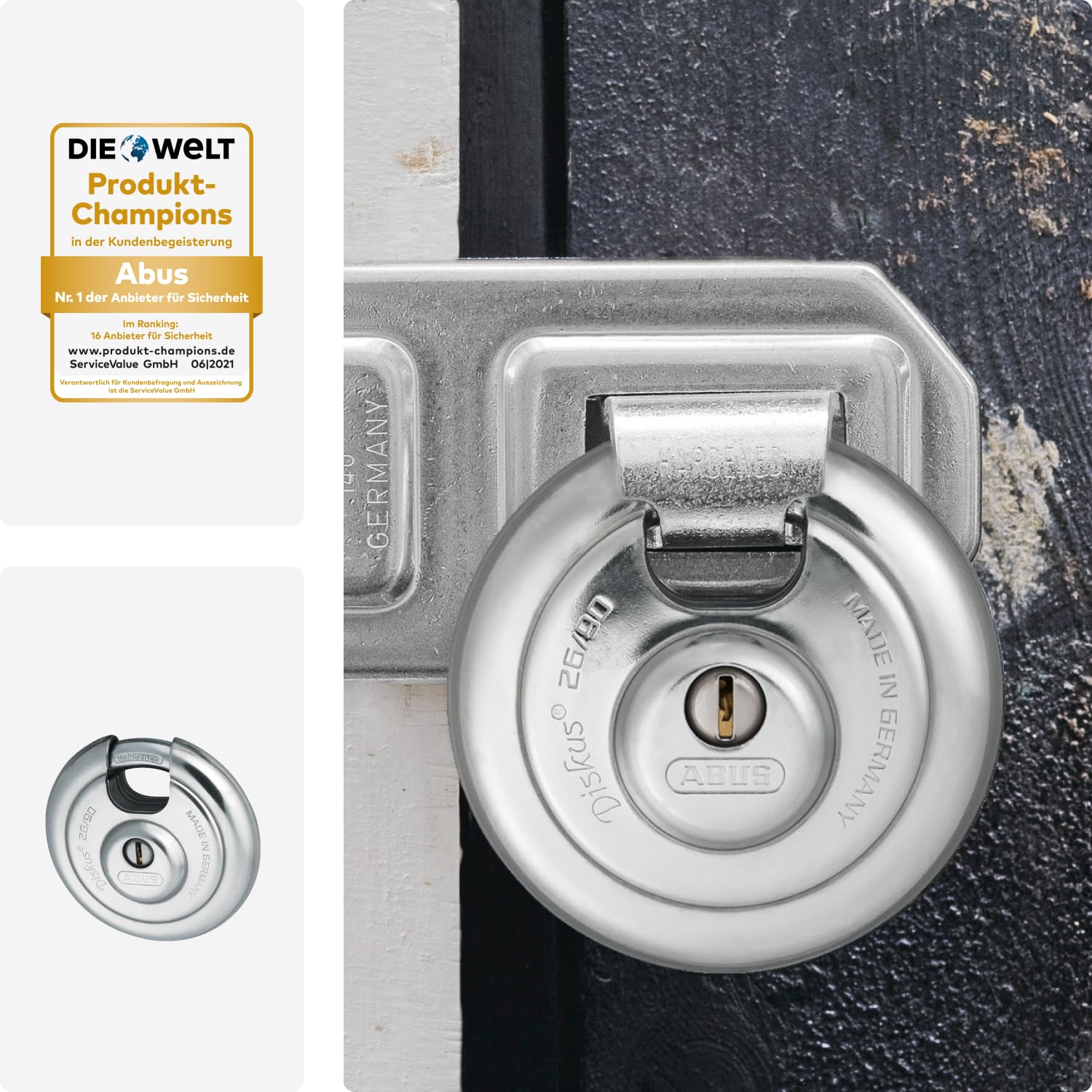 Lucchetto Per Rimorchio Deagle Con ABUS Diskus - Zincato, Anticorrosione, Alta Sicurezza - Foto 7