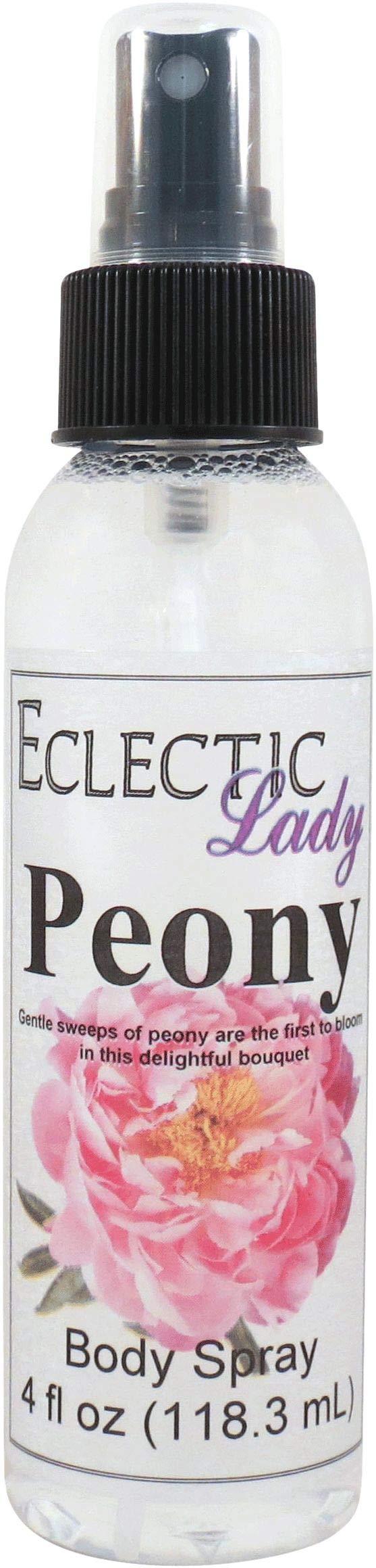 Eclectic Lady Peony Body Spray, 4 ounces, Body Mist for Women with Clean, Light & Gentle Fragrance, Cologne with Soft, Subtle Aroma For Daily Use