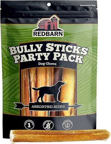 Redbarn - Palitos de carne de res totalmente naturales de 5 a 8 pulgadas para perros pequeños y grandes, paquete variado de masticables saludables