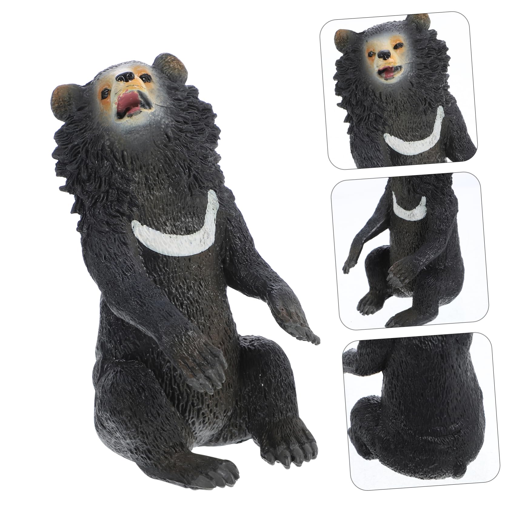 Amazon｜Kisangel ミニチュア黒クマの置物 製 精巧なクマの装飾品 屋外