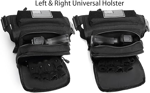 Miniatura 5 de ATBP Bolso táctico de la pierna de la gota para los hombres, bolsa militar del muslo bolsa riñonera con funda universal, Verde militar, Militar