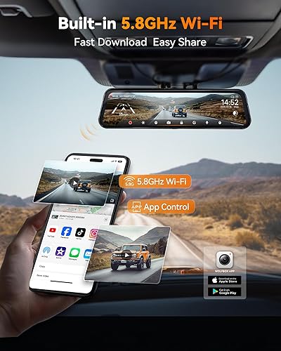 Miniatura 5 de WOLFBOX G900 Tripro Bumper Versión 3 Canal 4K Espejo Dash Cam, 8MP STARVIS 2 IMX678 Visión Nocturna, 4K+2.5K+1080P Dash Cam de Parachoques Delantero