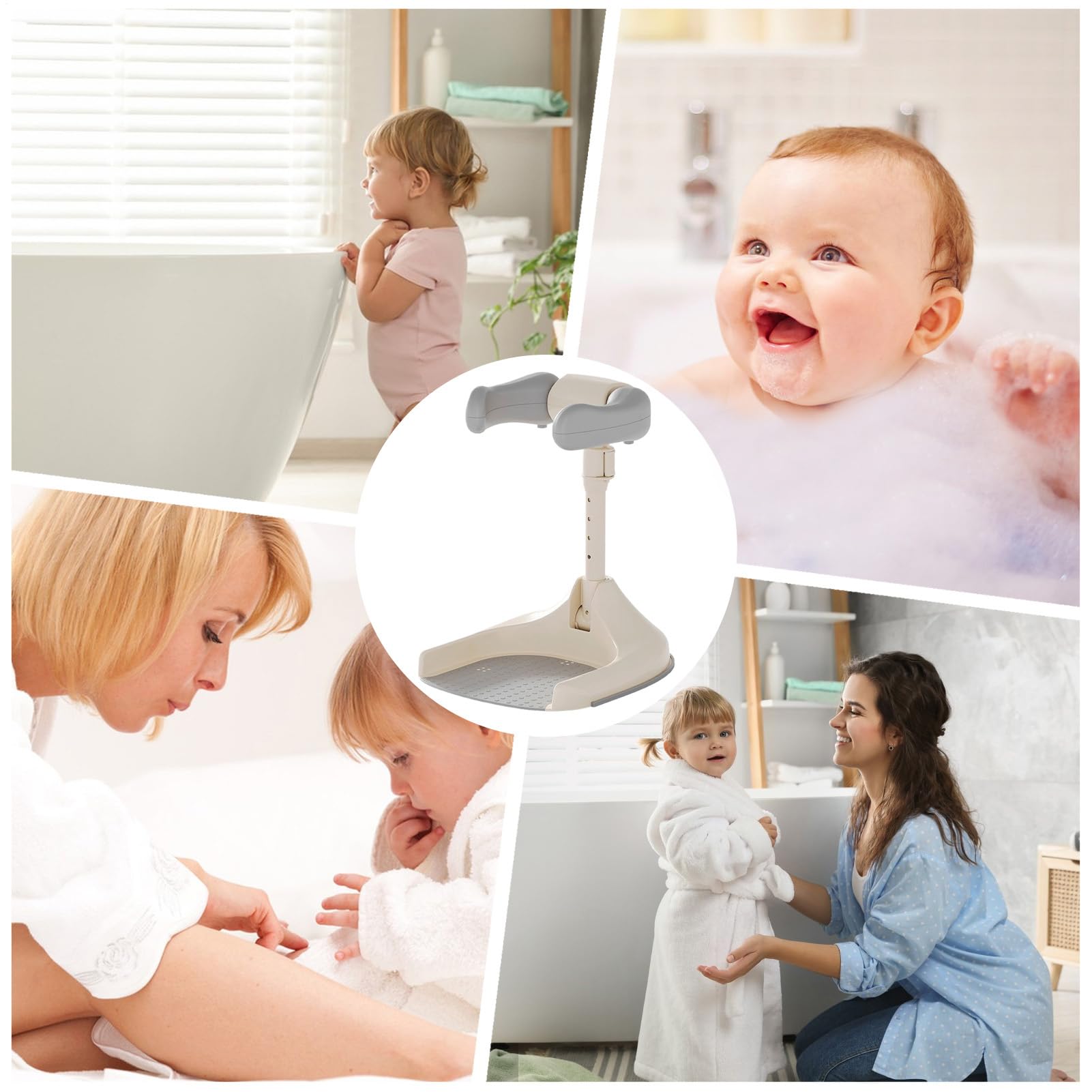 Badewannenständer für Babypartys, zusammenklappbarer Kindersitz, rutschfeste Unterseite, kompakte Unterstützung für Baby-Waschstation, und Mädchen, Badewannenhalter für tägliche Hygiene, Reisen