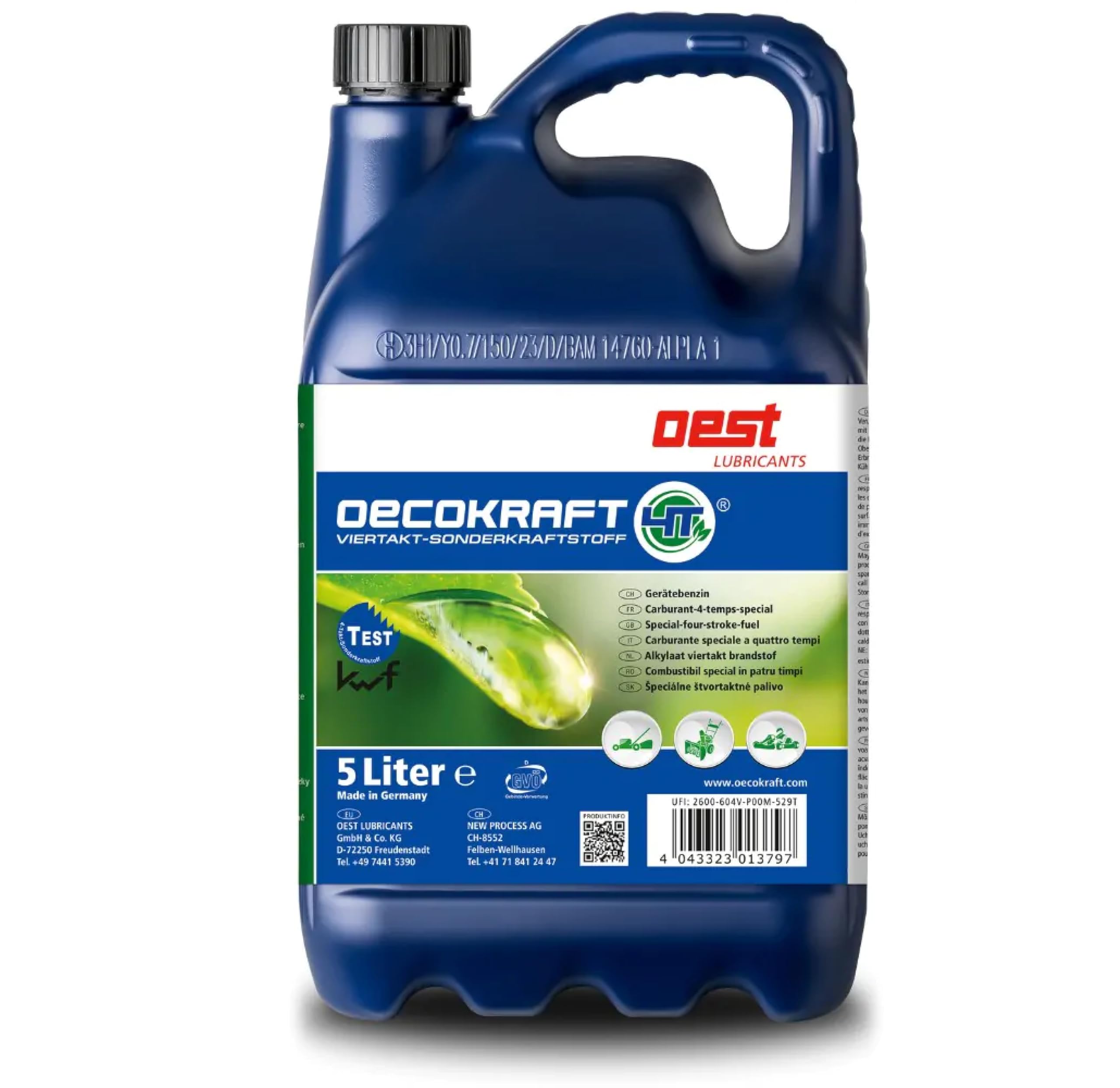 OEST Oecomix 2T & Oecokraft 4T – 10 Liter Sonderkraftstoff-Sparset für 2-Takt & 4-Takt Motoren | KWF-geprüft, emissionsarm, benzolfrei