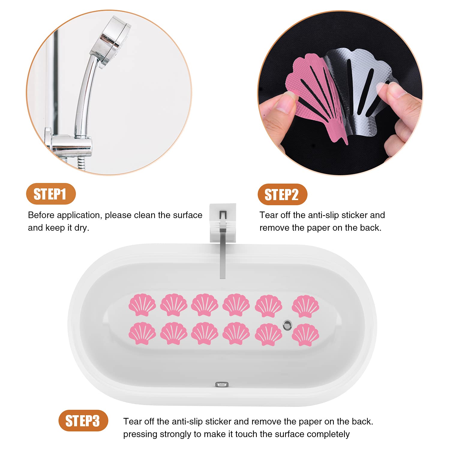 Rutschschutz Aufkleber Für Dusche - 6 Stück Runde Haftpads