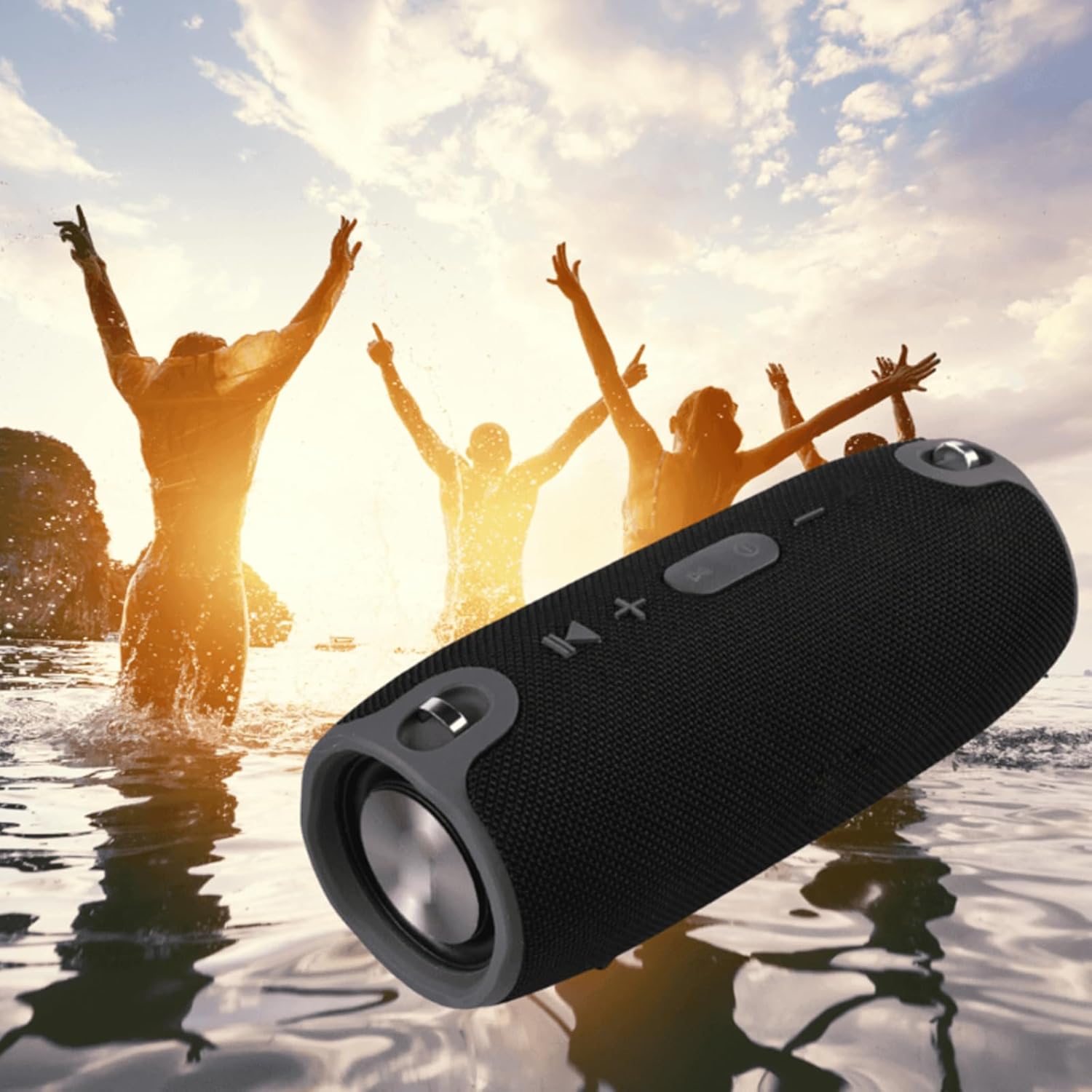 NTEK Portable Bluetooth Speaker Loud, Bluetooth Speaker Portable Wireless Bluetooth Speaker, Triple Passive Radiators-Deep Bass, Waterproof Bluetooth 5.3 Outdoor Speaker, Party... - Image 4