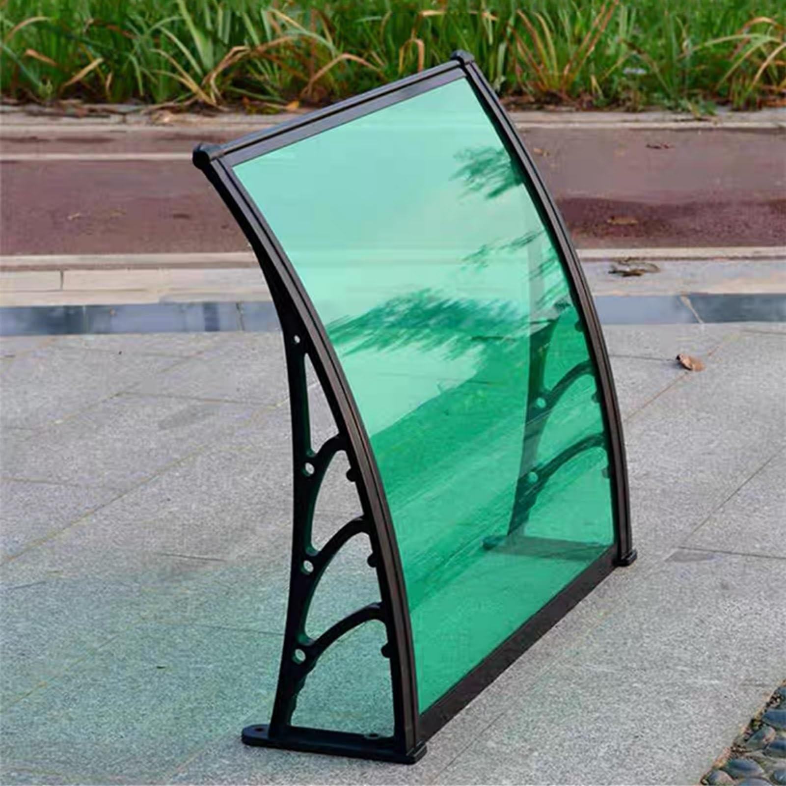 Auvent terrasse et fenetre marquise polycarbonate vert 80x240cm