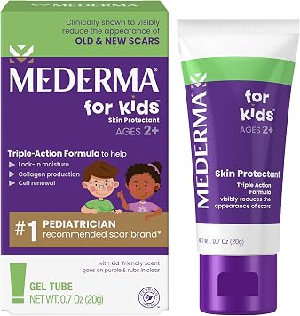 Mederma Kids Scar Gel, Goes on Purple and Rubs in Clear, Ages 2+, 0.70 Oz