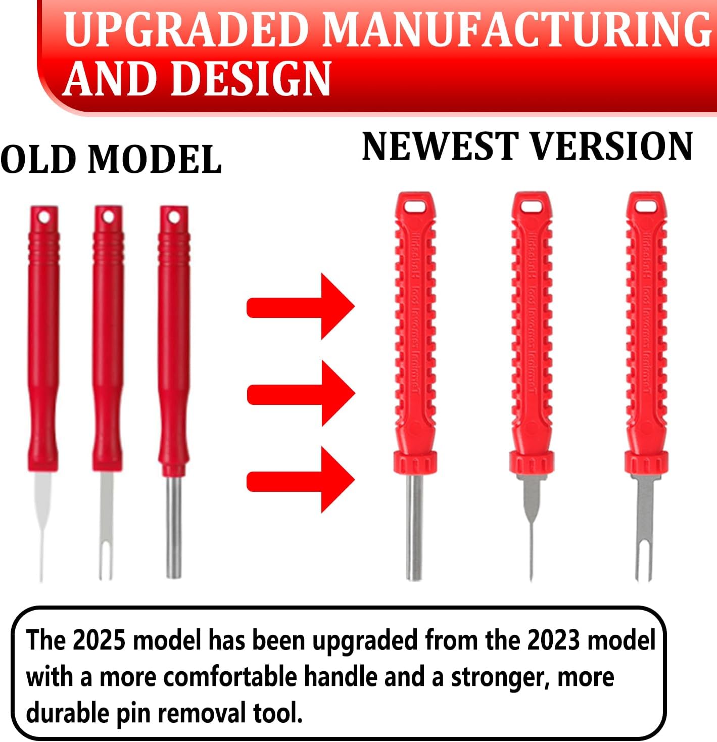 41 Pcs Terminal Pin Removal Tools with Blow-Molded Case - Electrical Pin Removal Tools Automotive Depinning Tool Kit for Automotive & Household Devices Most Connector, Red