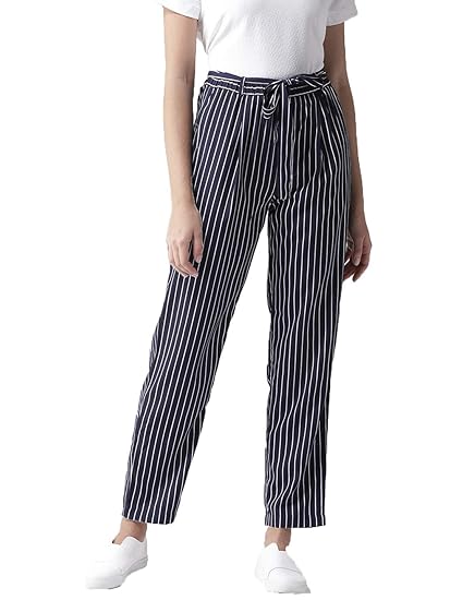 blue pants white stripes