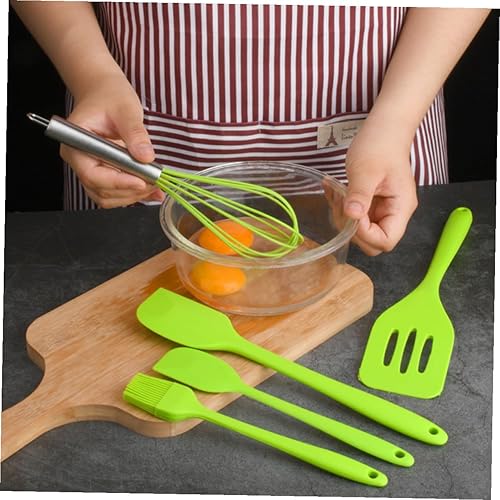 Miniatura 8 de Juego de utensilios de cocina de silicona, resistentes al calor, antiadherentes, con espátula, espátula, raspadores para hornear y cocinar,