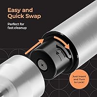 Vista 4 de MuellerLiving Immersion Hand Blender Full Set - 8 Speed Immersion Blender, Hand Mixer with 7 Attachments: Stainless Steel Blade, Whisk, Milk