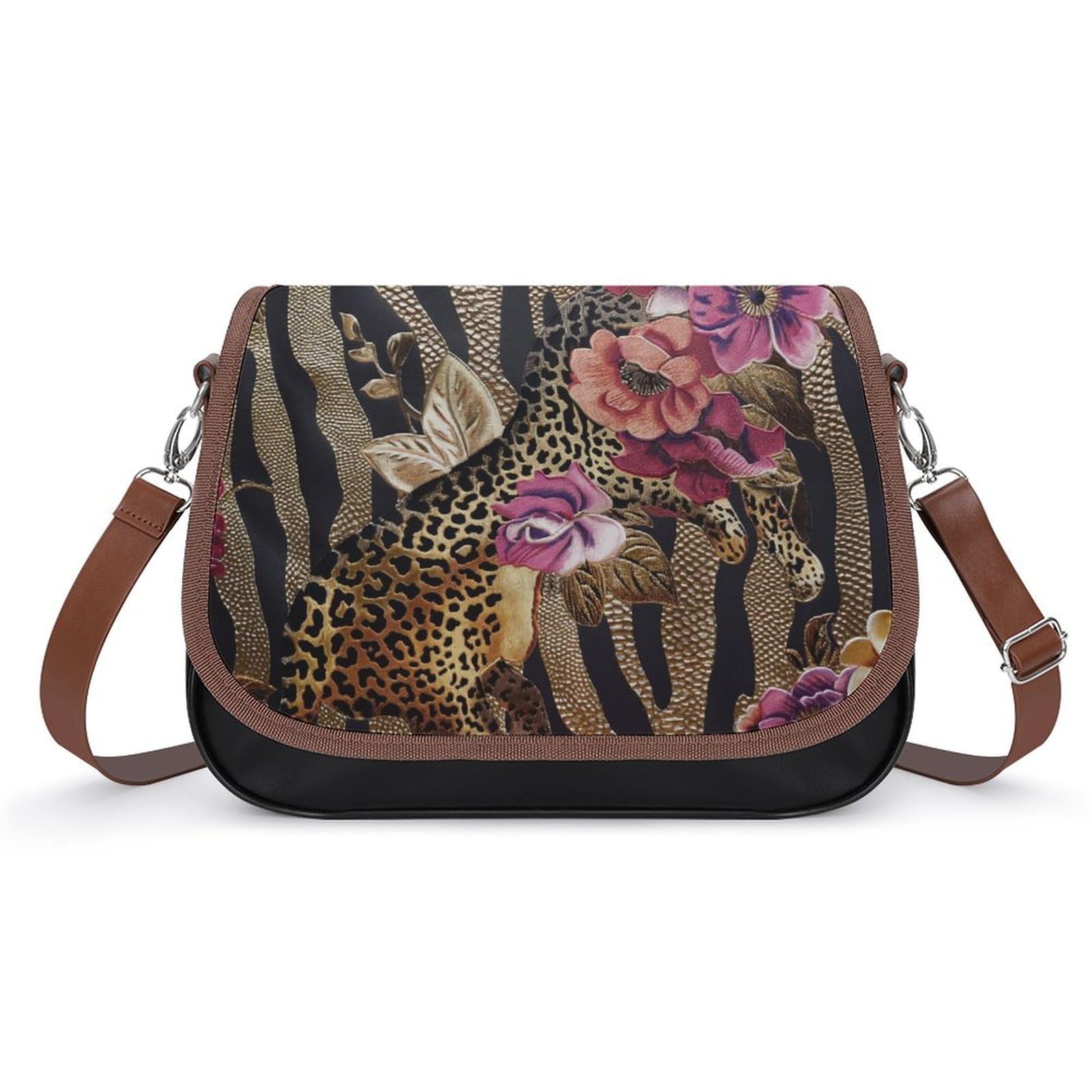 Sac messager léopard imperméable grand format pour femme - 8