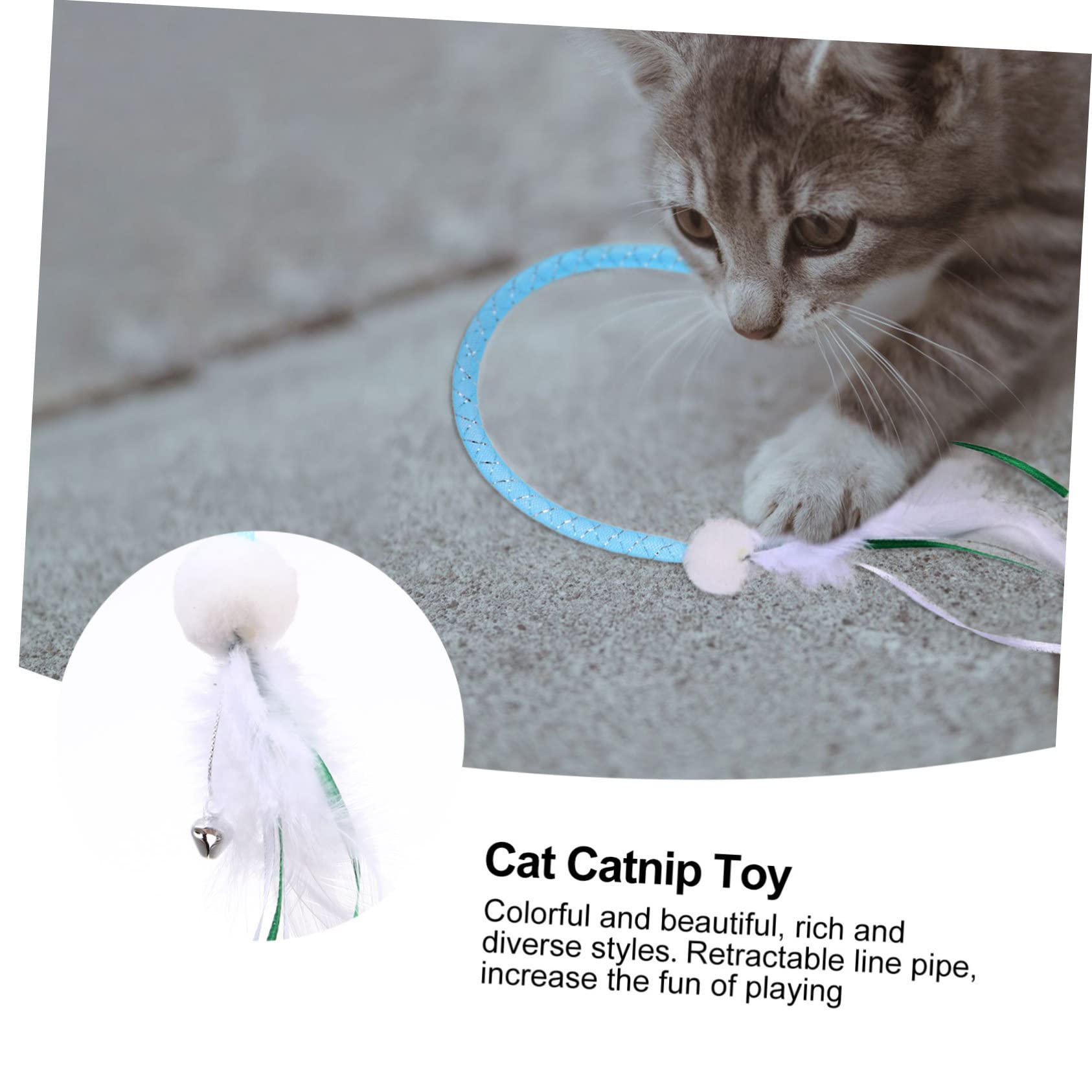 Toddmomy 9pièces Jouets Interactifs pour Chats Jouet De Noël avec Cataire Et Cloche Teaser pour Chat Amusant Et Festif