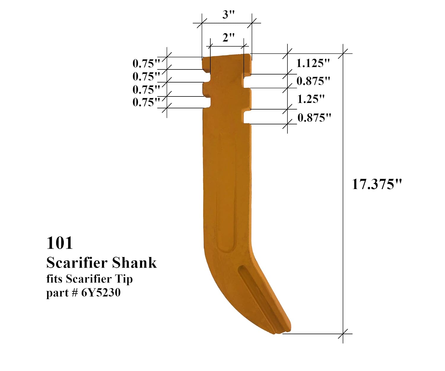 Set of 101 Universal Scarifier Shank with 6Y5230 Scarifier Tooth (3)