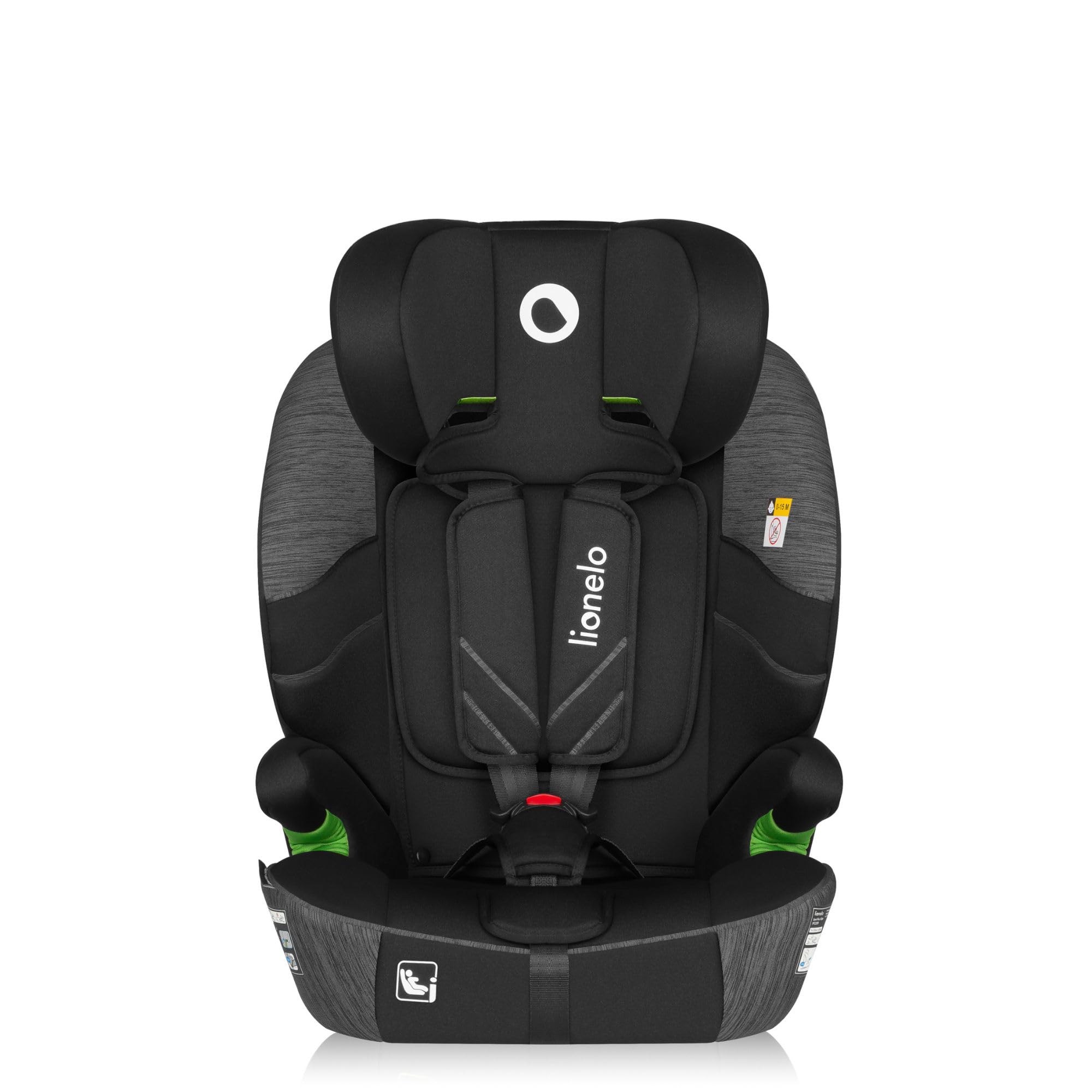 Lionelo Levi Fix I-SIZE fotelik dziecięcy 76-150 cm do 18 kg, grupa 1 2 3, osłona boczna, regulacja zagłówka 10 stopni, ISOFIX i montaż Top Tether, R129 i-Size