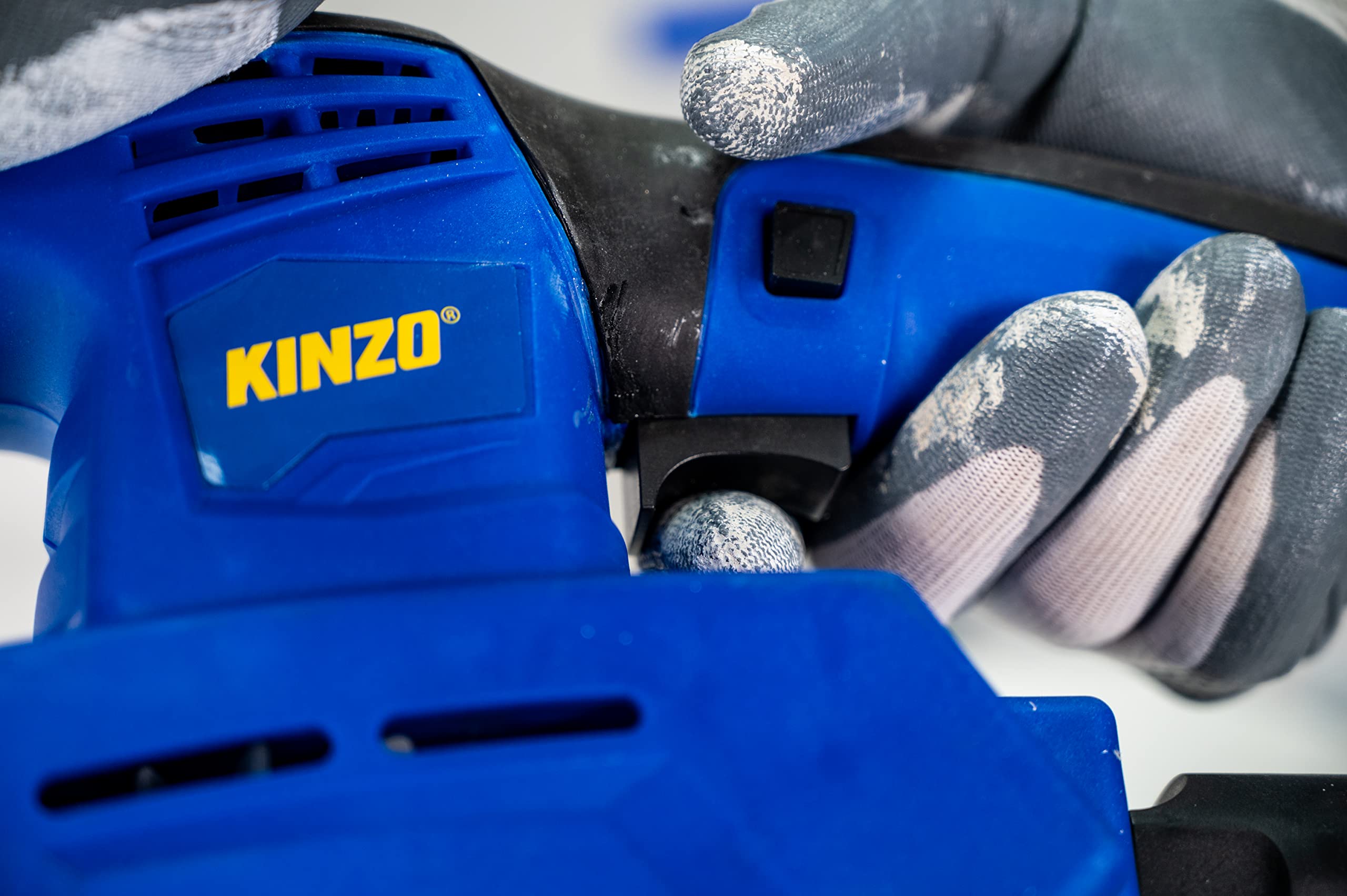 Kinzo Smerigliatrice – 230 V – Blu – Lavorazione del legno – Levigatrice orbitale