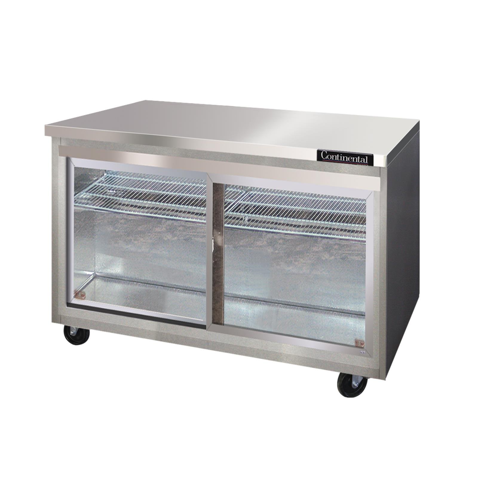 SW48-SGD Two Section Work Top Refrigerator 48" W by Continental Refrigerator – Commercial Grade