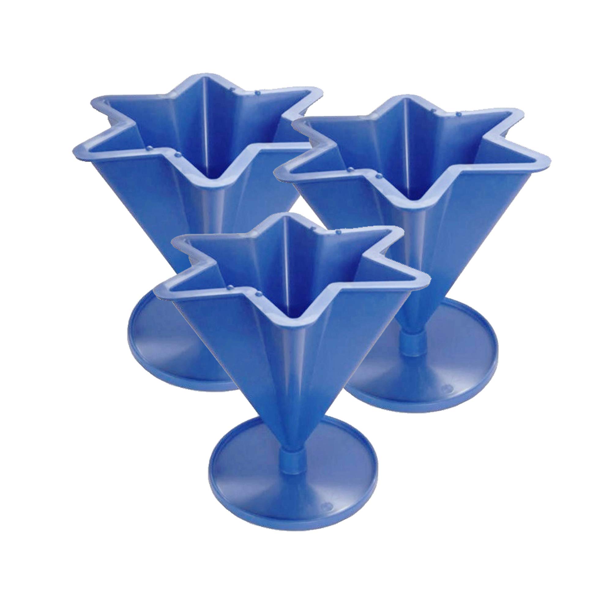 Proops Candle Mould 6 Pointed Tapered Star Shaped with Base, Set of 3, 4.3" Tall, UK Made. (S7602). Free UK Postage