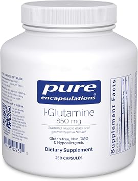 Pure Encapsulations L-Glutamine 850 mg, 250 Capsules