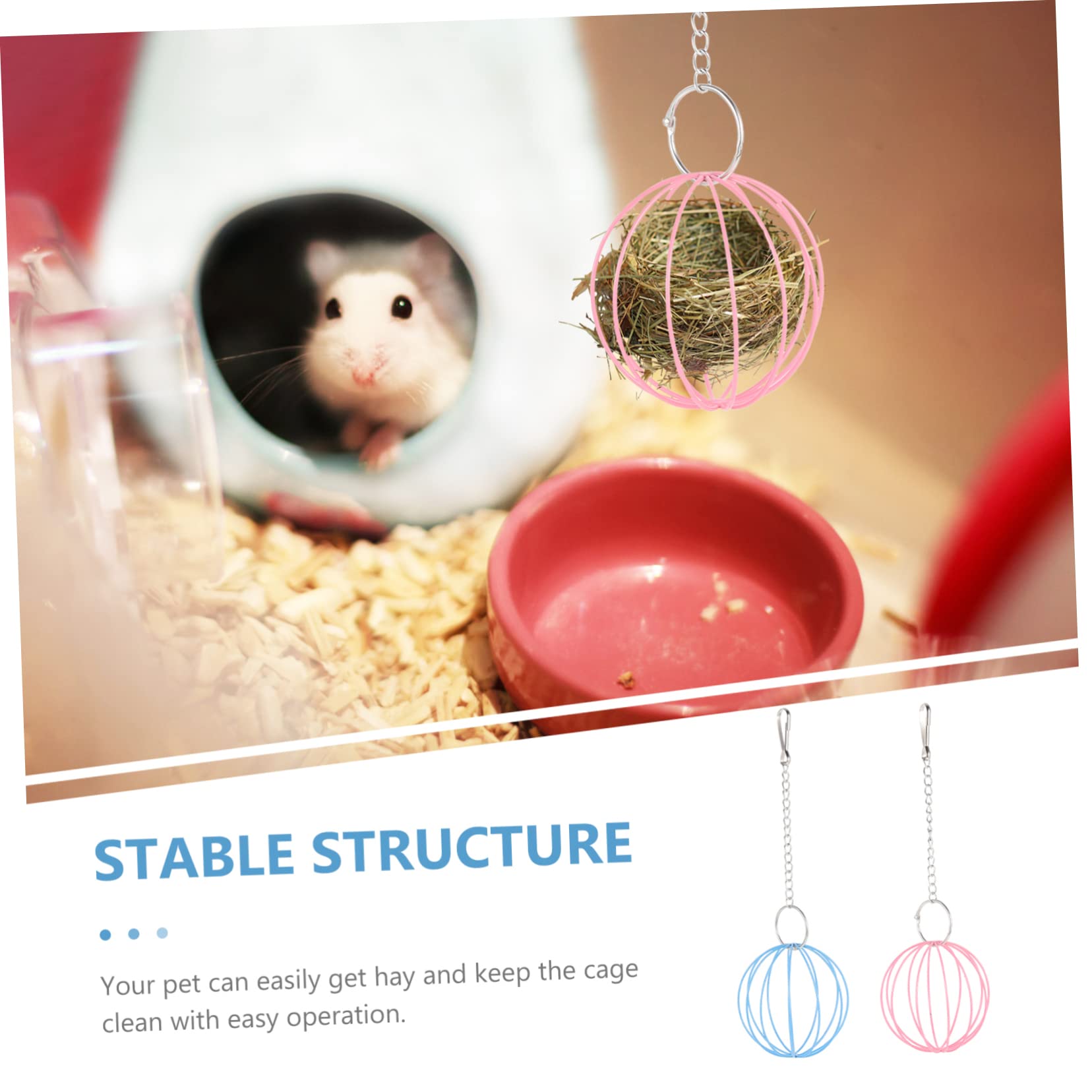 VANZACK 10piezas Pelota De Alimentación para Conejos y Pequeños Roedores De Comedero Colgante para Hámsters Chinchillas y Otros Animales Pequeños Material De Resistente y Estructura