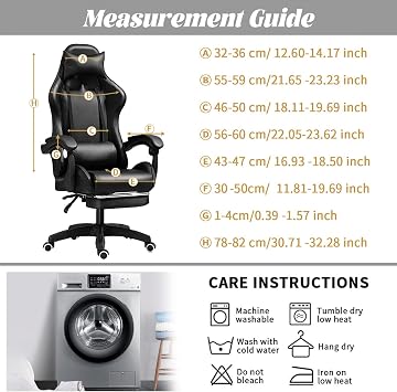 Gaming Chair Covers with Armrest Covers, Stretchable Gaming Computer Office Chair Seat Covers Slipcovers with Zipper Universal Ergonomic Rotating Armchair Covers(Style G-2)