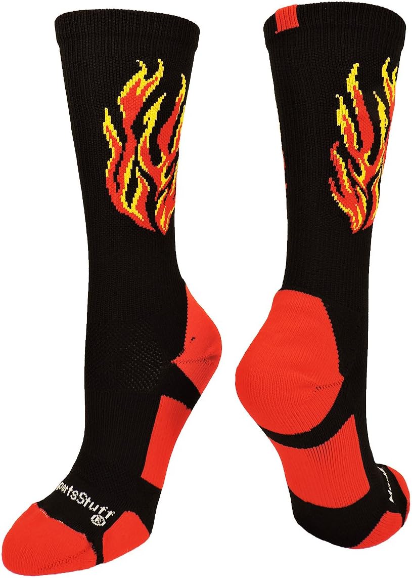 MadSportsStuff Flame Athletic Crew Socks (multiple colors)