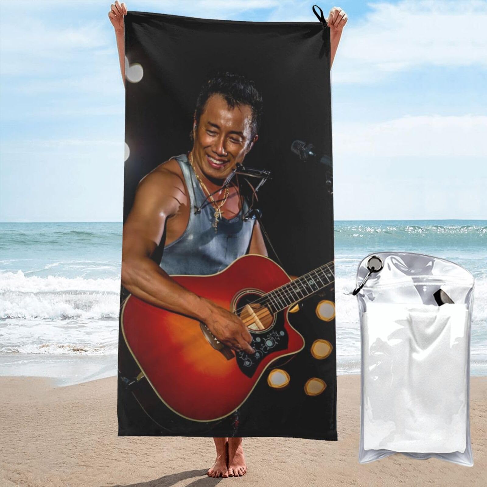 Amazon｜写真 吸水速乾 バスタオル 長渕剛 (3) 洗顔タオル ホテル仕様