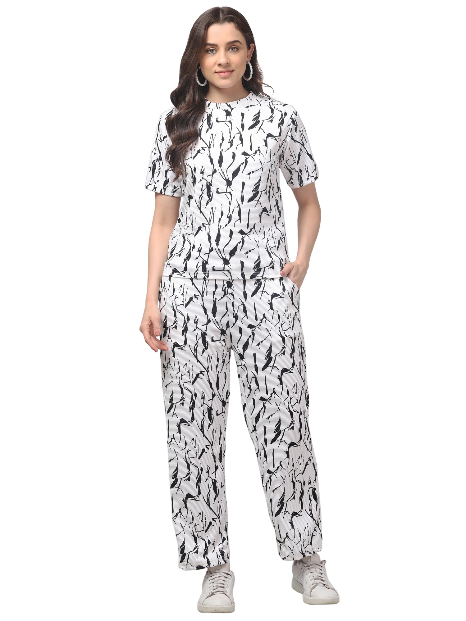 Women’s Cotton Night Suit Set – Soft & Breathable Printed Pajama Set, Half Sleeve Top & Pyjama, Comfortable Loungewear Nightwear for Ladies-picture-25
