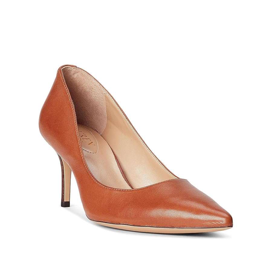 Lauren Ralph Lauren Women's Lanette Pump, Deep Saddle Tan, 5 Lauren Ralph Lauren Women's Lanette Pump, Deep Saddle Tan, 5