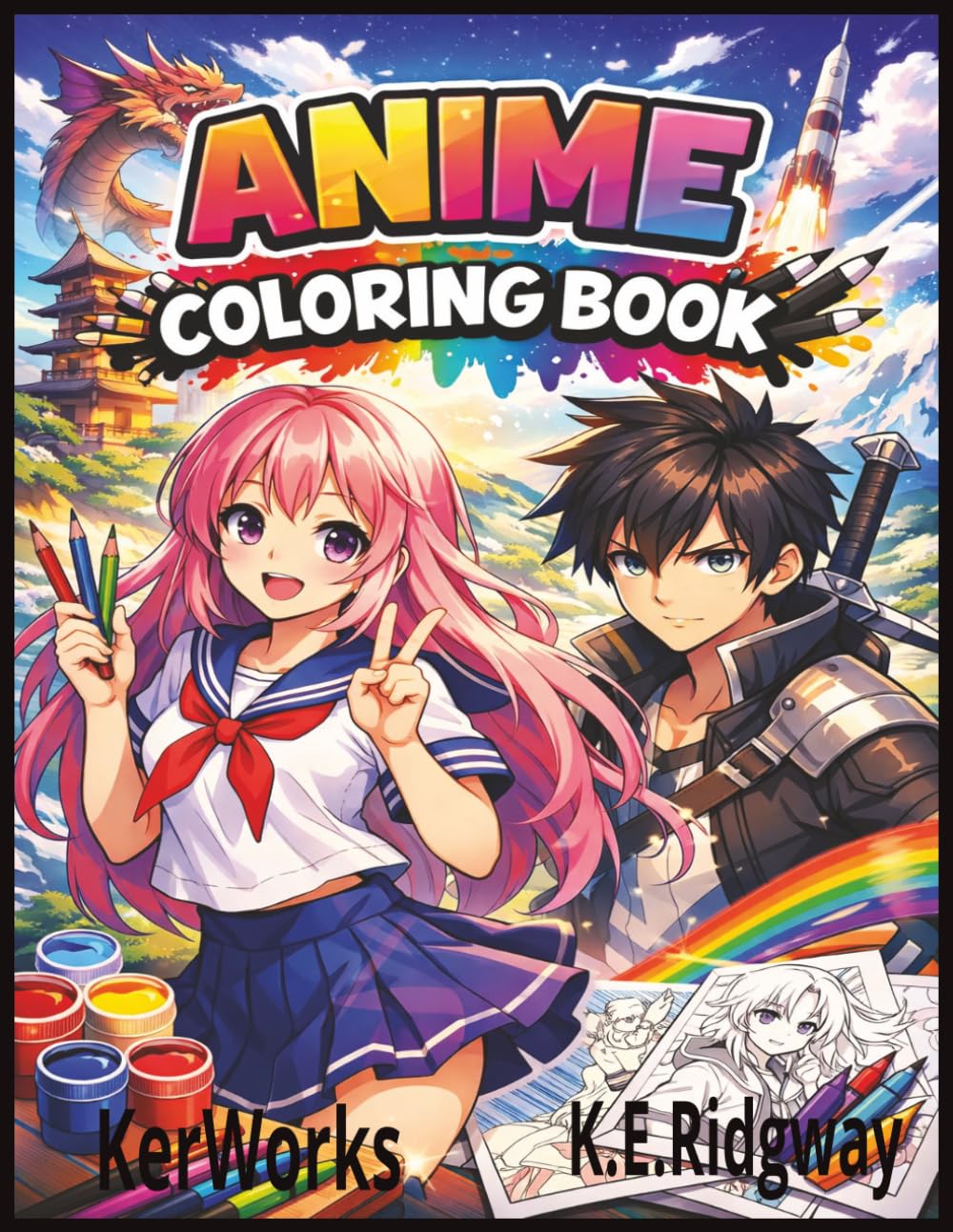 ANIME COLORING BOOK: anime coloring book for adults
