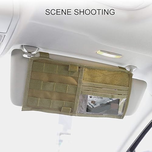 Miniatura 7 de ROARING FIRE Molle System - Organizador táctico para visera de automóvil con correa elástica, bolsa de almacenamiento de sombrilla para camión,