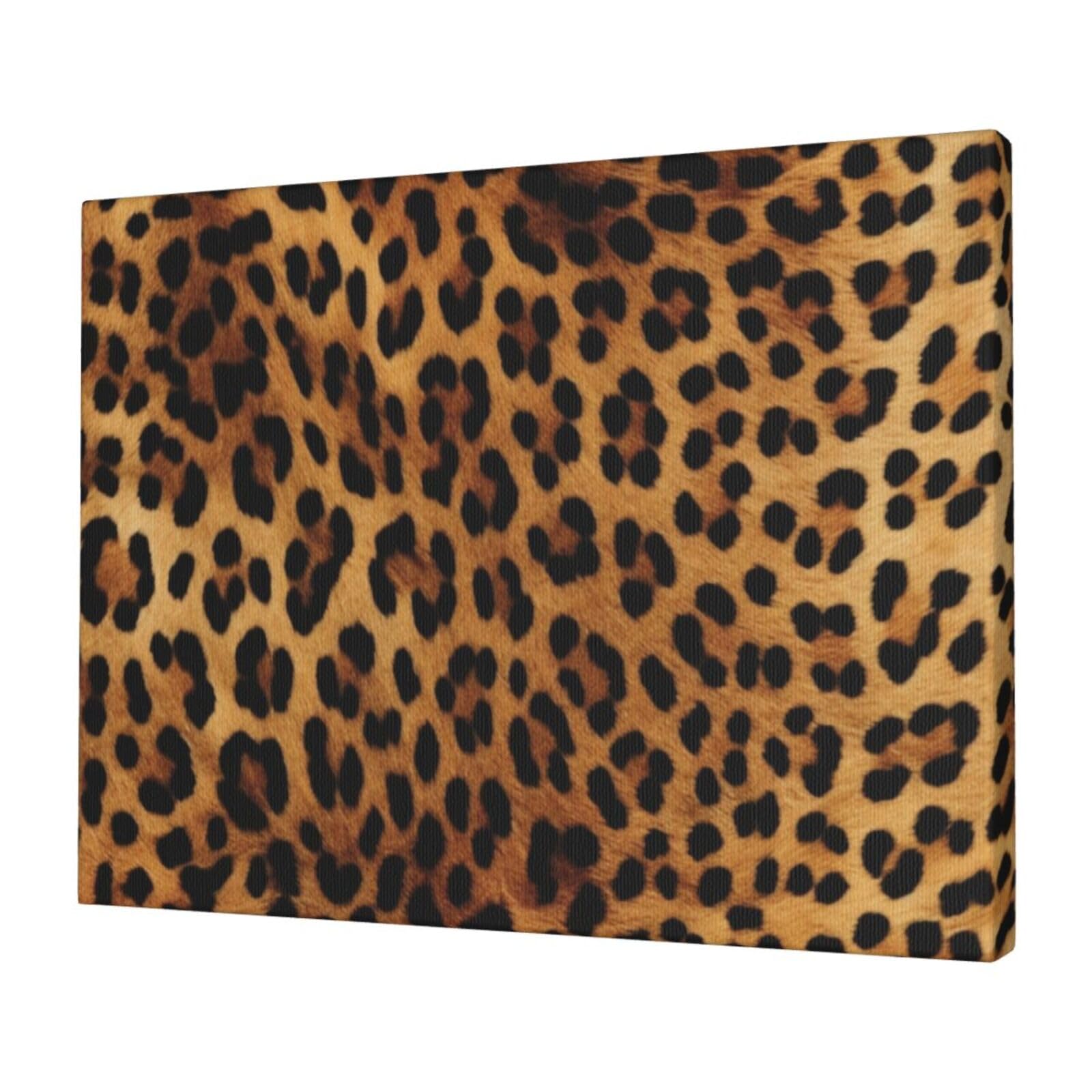 KLOPH Leopard Skin Canvas Wall Art for Living Room 12"x16" Modern Artwork Painting for Bathroom Hanging Canvas Prints Aesthetic Wallart for Bedroom Kitchen Office Wall Decor