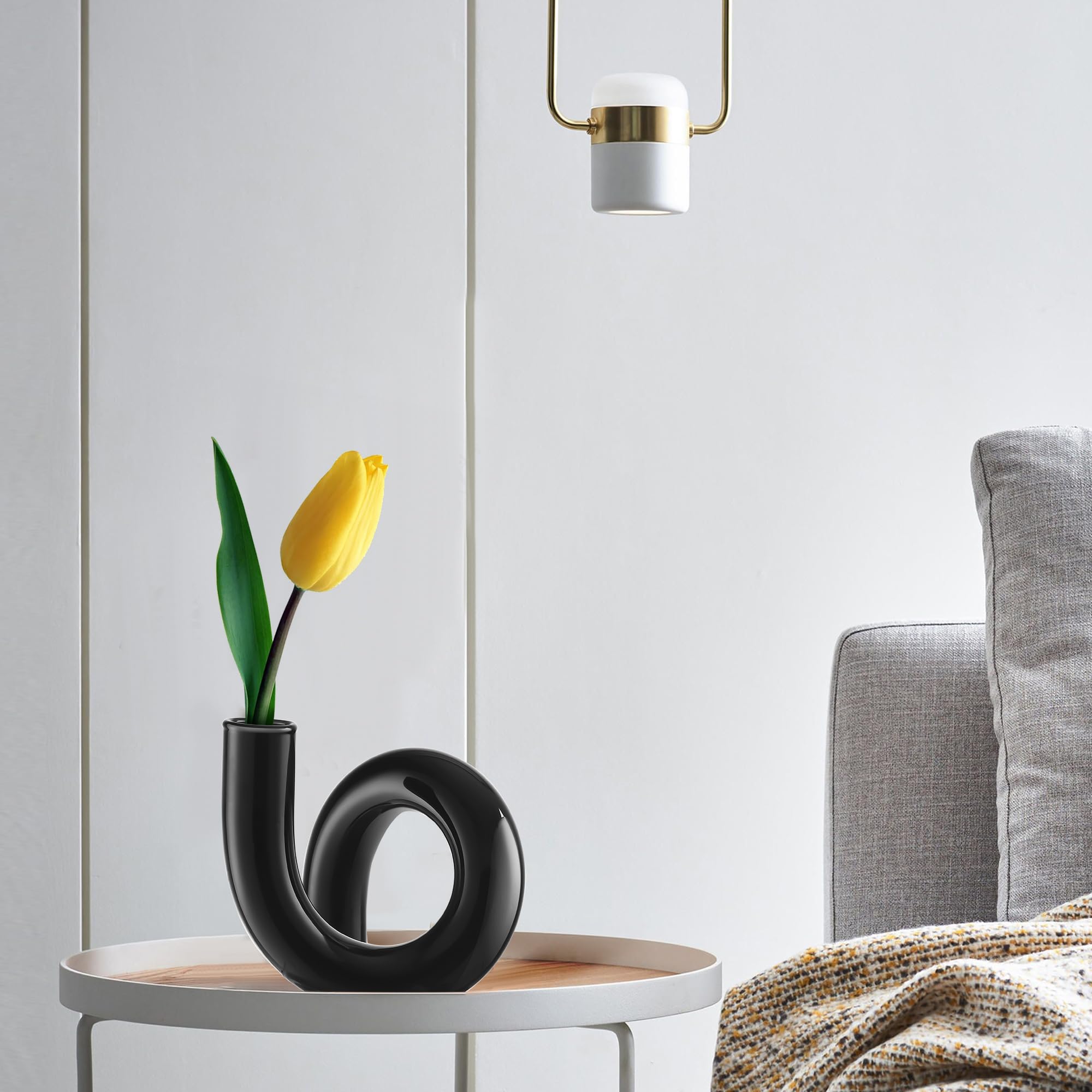 Jarrón Pequeño De Vidrio Borosilicato 12 Cm - Diseño Geométrico Irregular Moderno, Para Flores Secas O Decoración