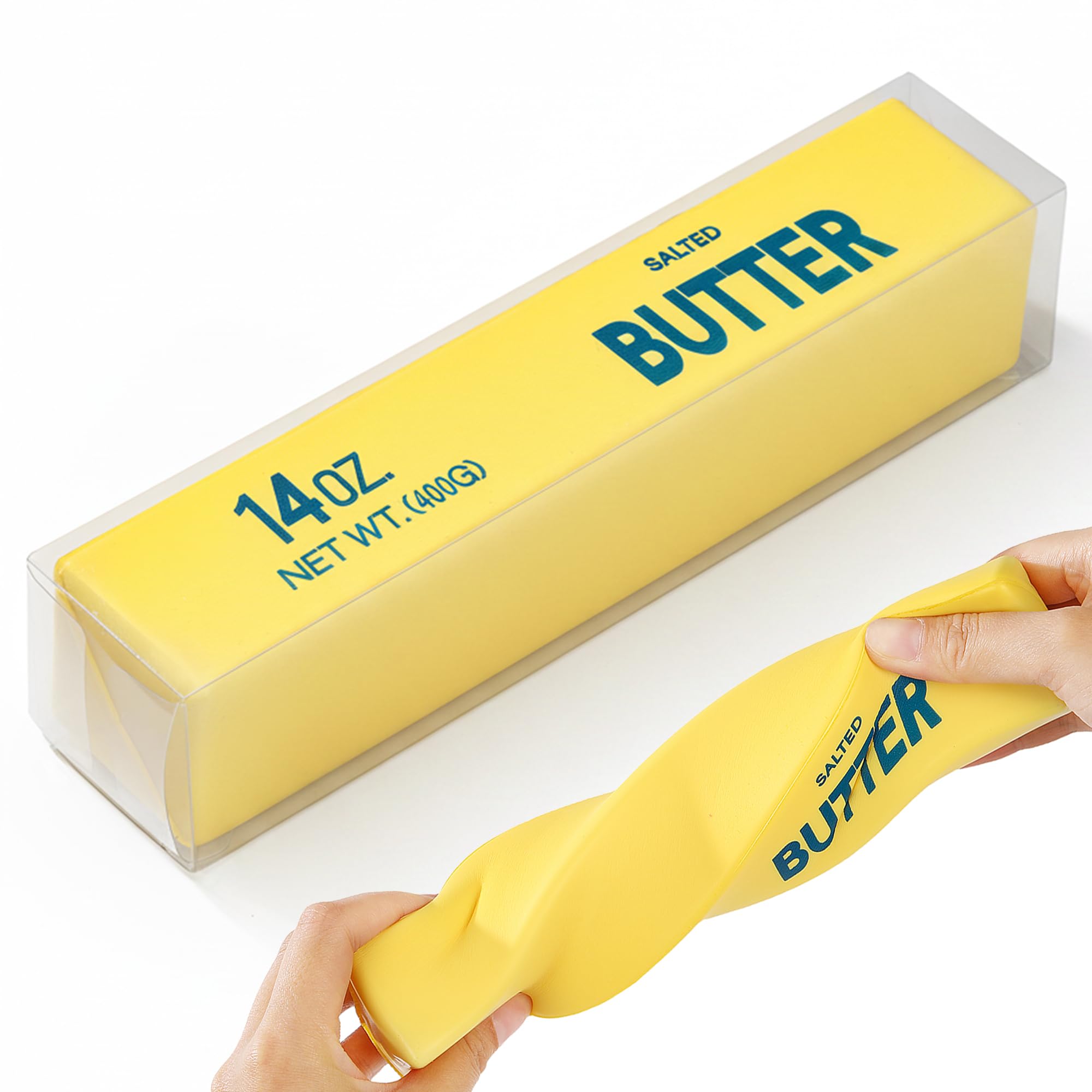Photo 1 of Big Butter Squishy Slow Rising Squeeze Toy, Giant Soft Stretchy Butter Stick Squishy, Food Squishy Stress Relief Toy, Sensory Fidget Toy for Anxiety Relief, Party Favor Gift (Jumbo Yellow Butter)