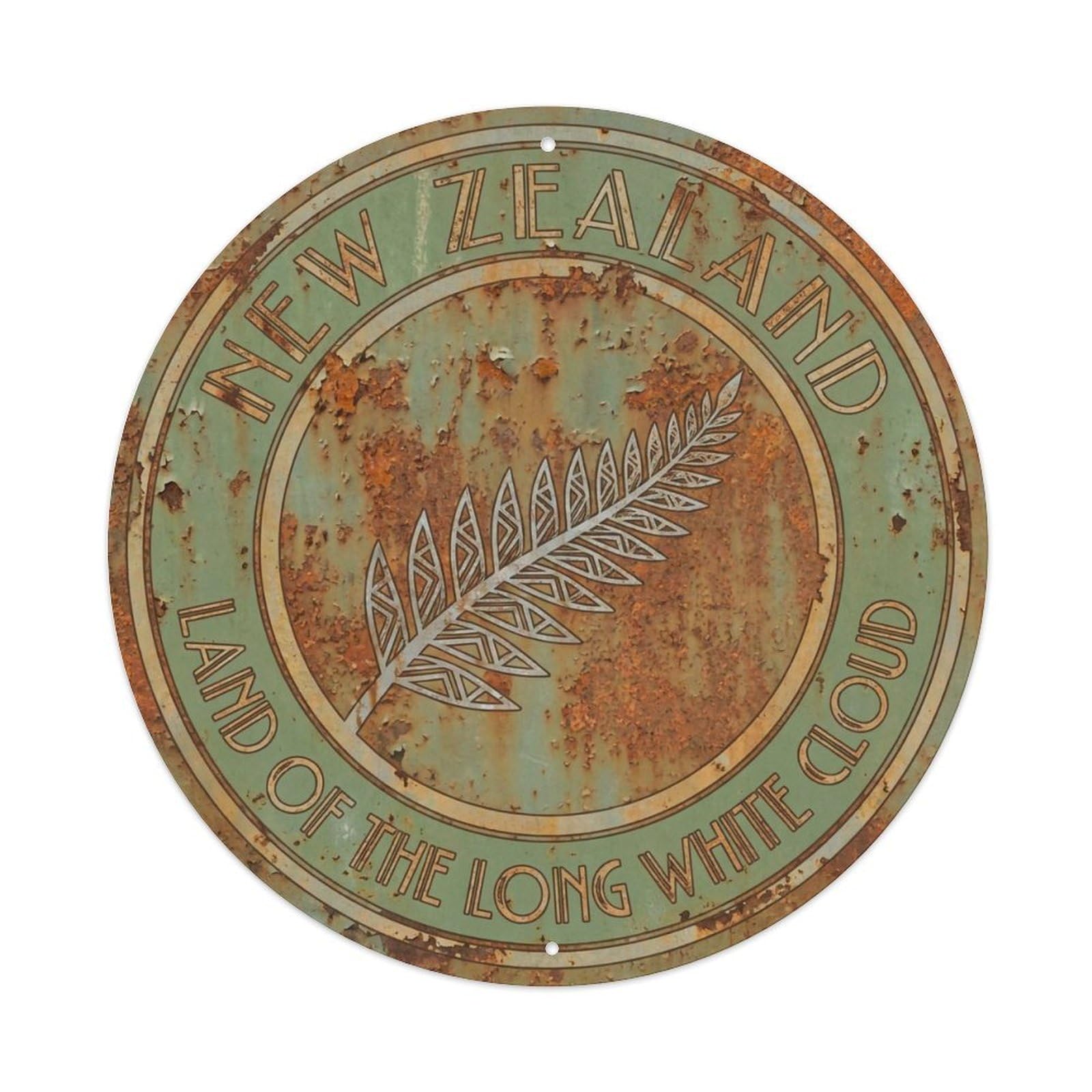 Vintage Travel New Zealand Treasure Vintage Metal Tin Sign Plaque Wall Decor for Cafe, Club Bar, Office, Garden Metal Poster 8x8Inch
