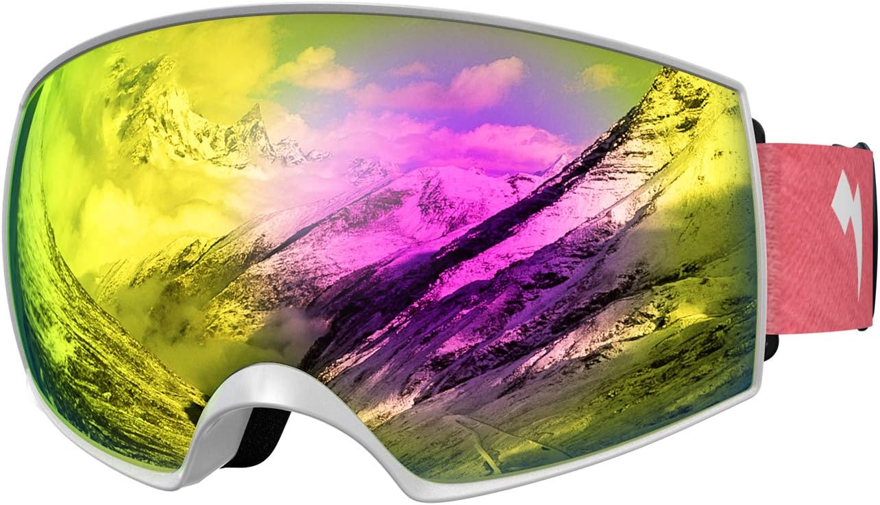 WhiteFang Ski Goggles, Over Glasses OTG Snow/Snowboard