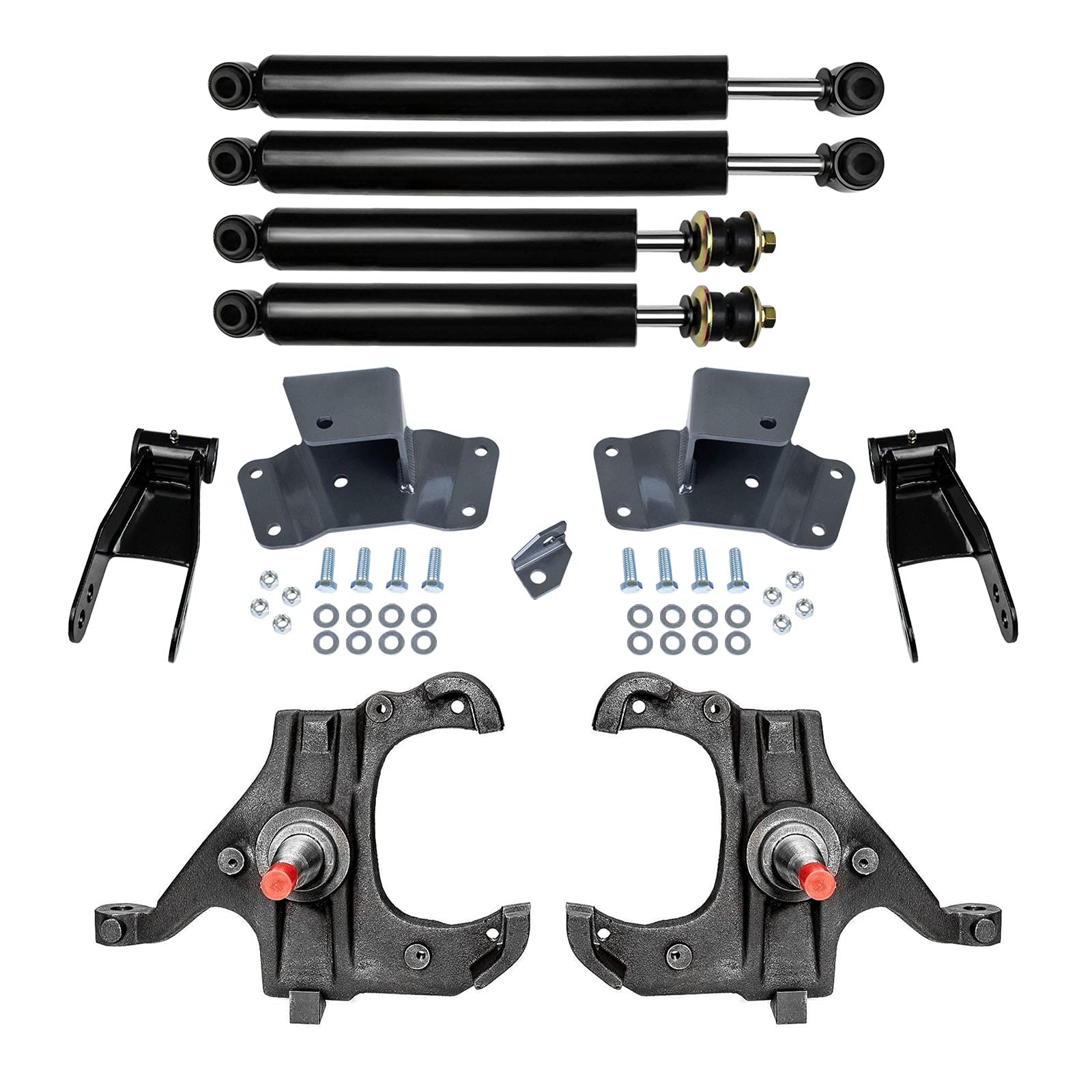 WULF 2" Front Lowering Spindle Drop Kit For 1988-1998 Chevy Silverado/GMC Sierra 1500 2WD - View #10