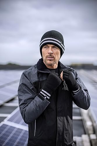 Miniatura 11 de Heat Holders Guantes de trabajo sin dedos para hombre, con aislamiento y acanalados, guantes de trabajo de invierno