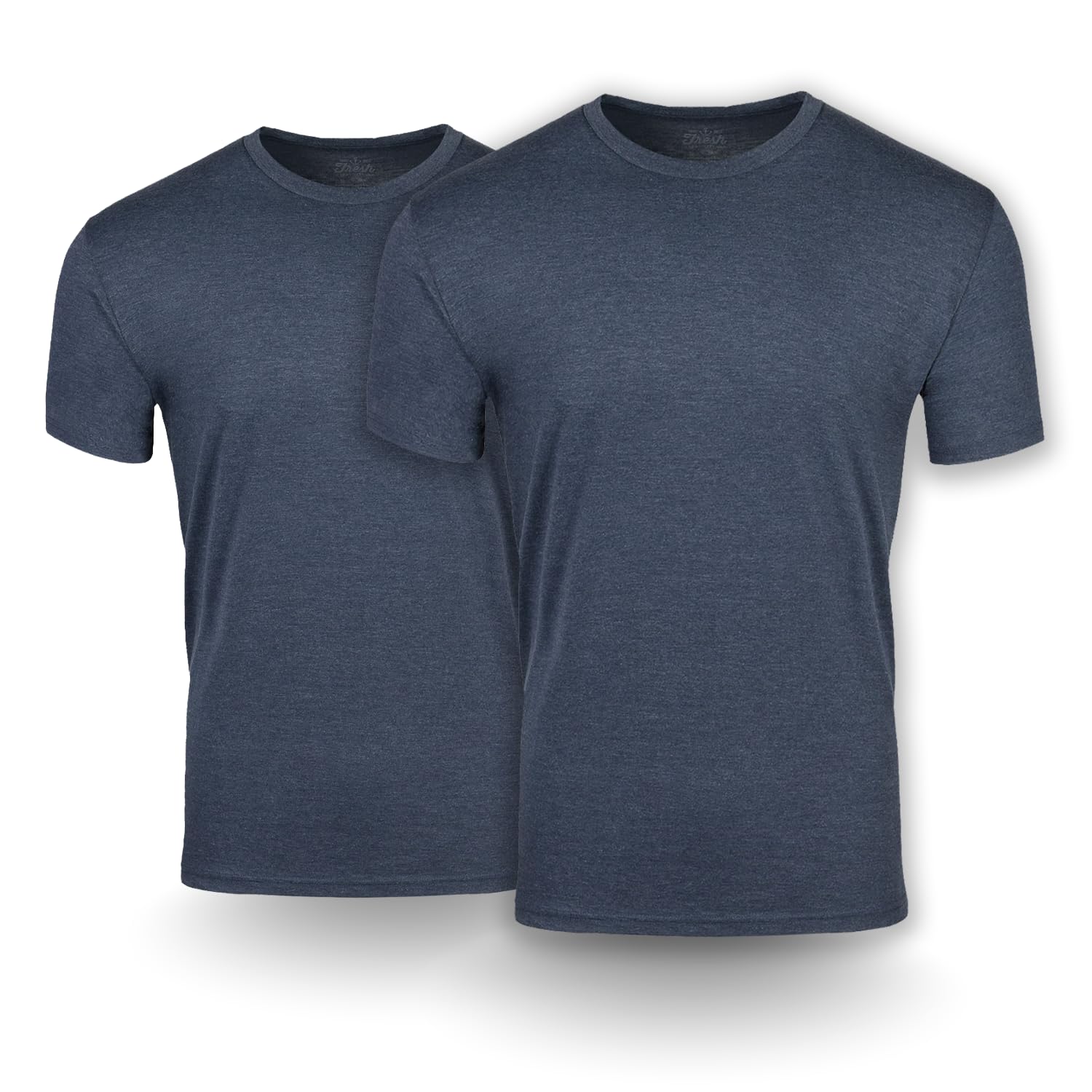 Fresh Clean Threads Navy T-Shirts for Men - Soft and Fit Mens T-Shirt - Cotton Poly Blend - Pre Shrunk Premium Tee