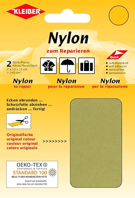 Kleiber Self Adhesive Waterproof Nylon Repair Patches, Beige