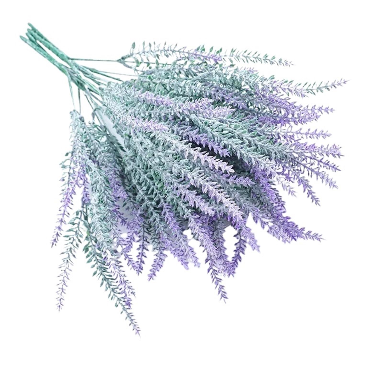 Dcrxz Artificial Flowers 20pcs Purple Artificial Lavender Flowers Bouquet Artificial Plant For Home Outdoor Garden Wedding Office Table Decoration(Purple)
