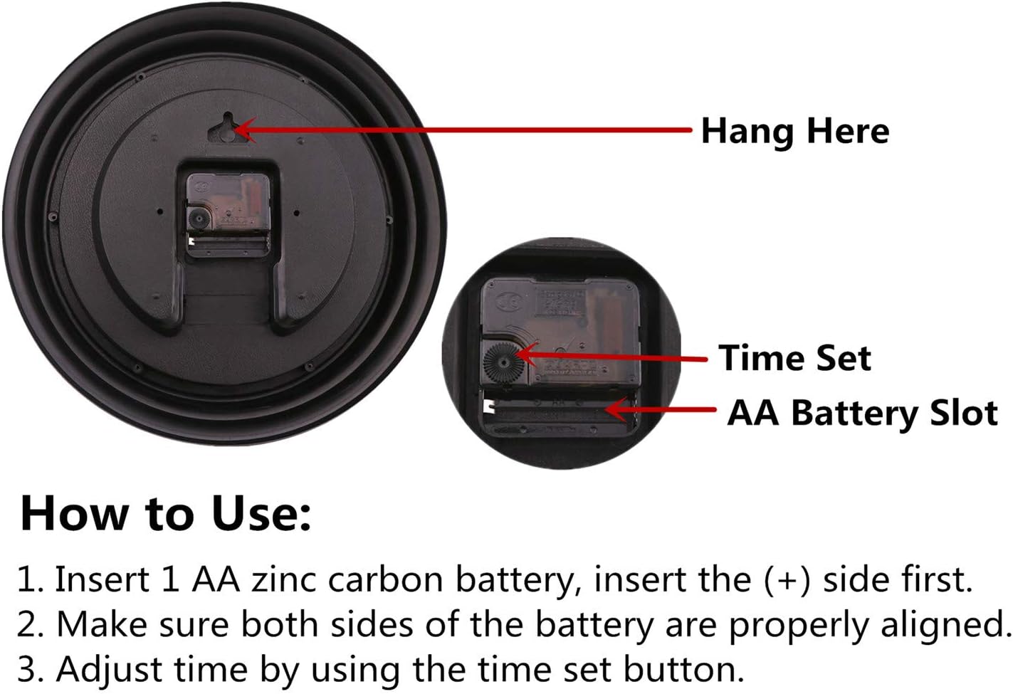 Foxtop Retro Silent Non-Ticking Round Classic Clock Quartz Decorative Battery Operated Wall Clock for Living Room Kitchen Home Office 12 inch (Bronze)