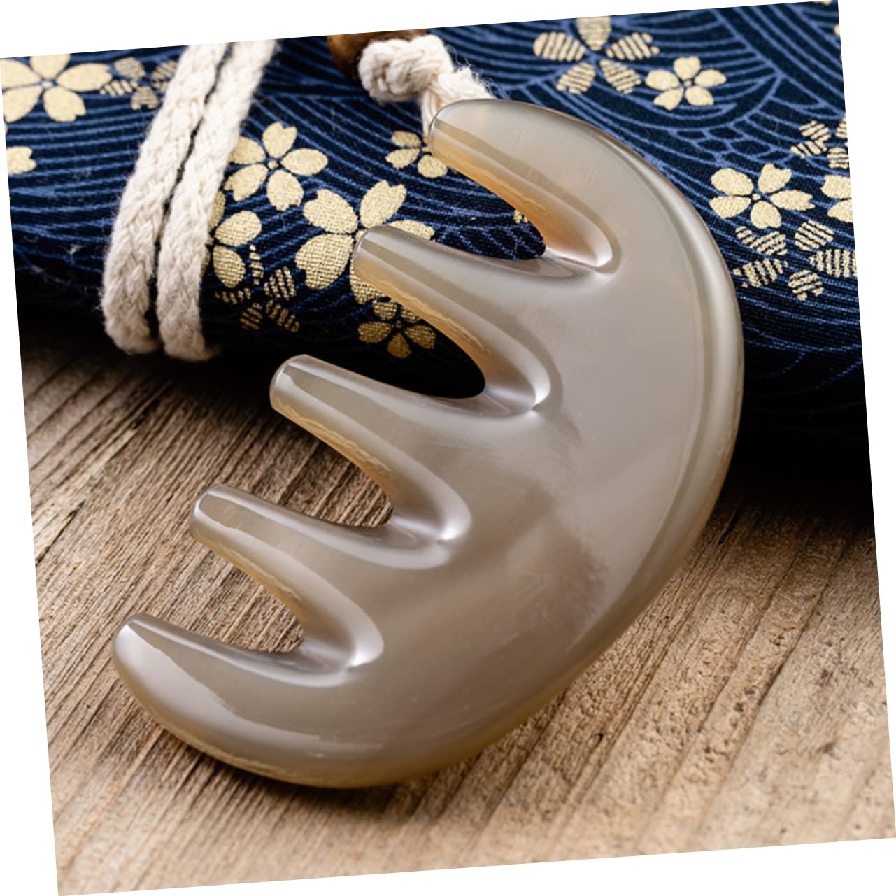 FOMIYES 5 Stück Fünf Zahn Massagekamm Kopfmassage Gua Sha Kamm Massagewerkzeuge Körperakupunktmassagekamm Hornkamm Kopfhautmassagegerät Kamm Gua Sha Schabewerkzeug Haarmassagekopfkamm
