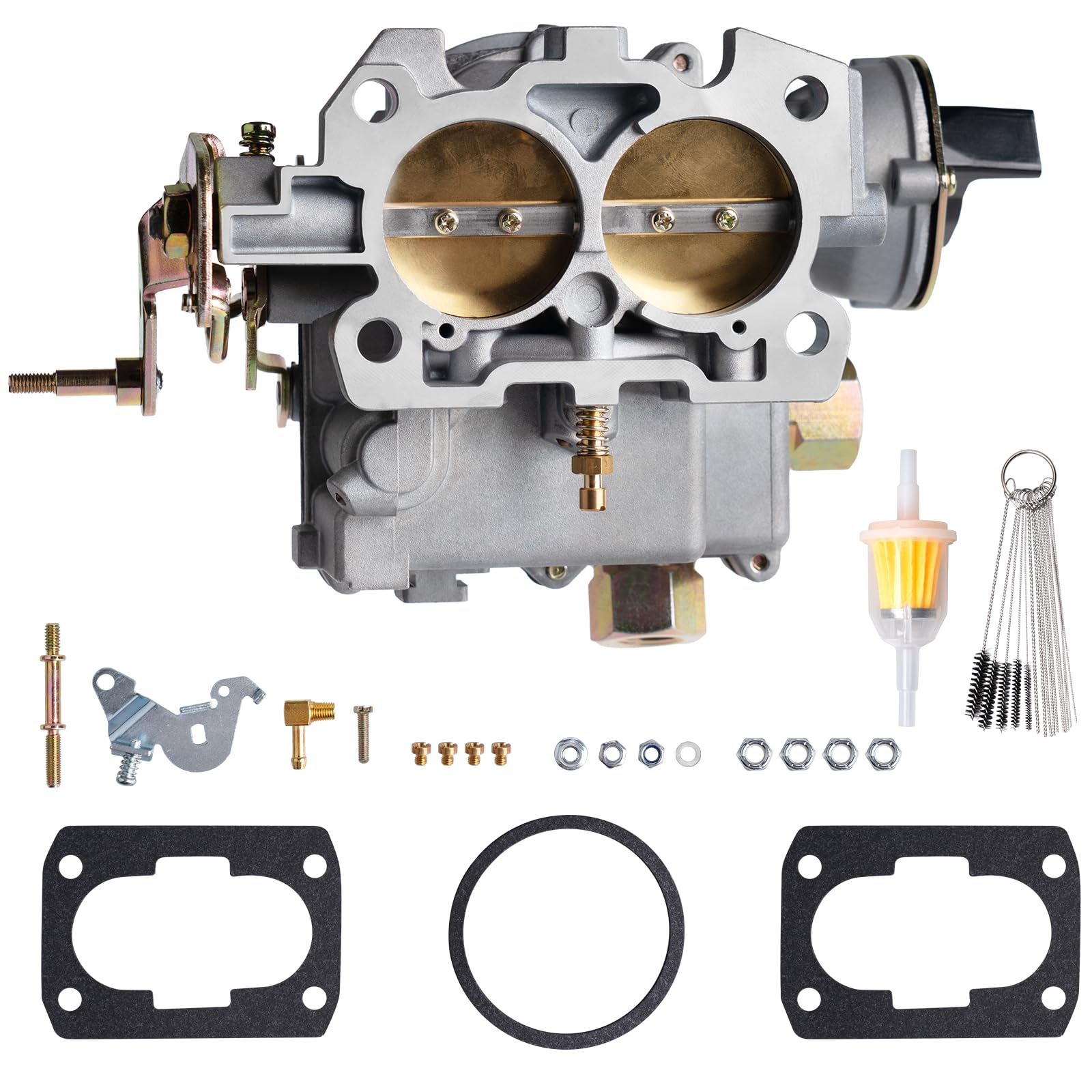Caixyoco 3310-807504A1 Carburetor For Marine 4 Cylinder 2 Barrel Rochester Mercarb 3.0L/3.0LX Carb 807504