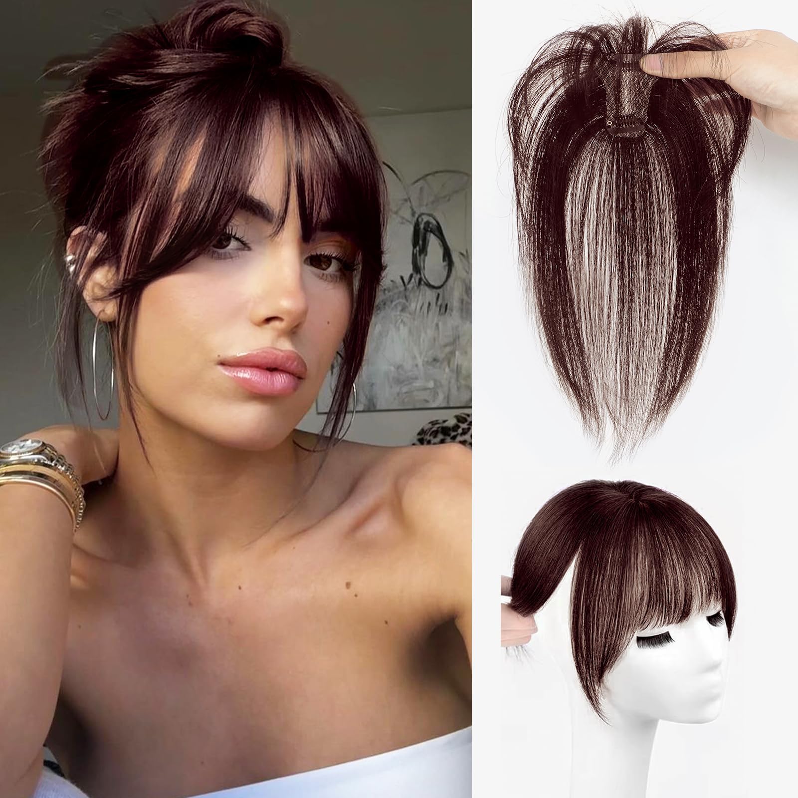 Amazon.com : YOUKNOWIG Bangs Hair Clip in Bangs Hair Toppers for Women ...
