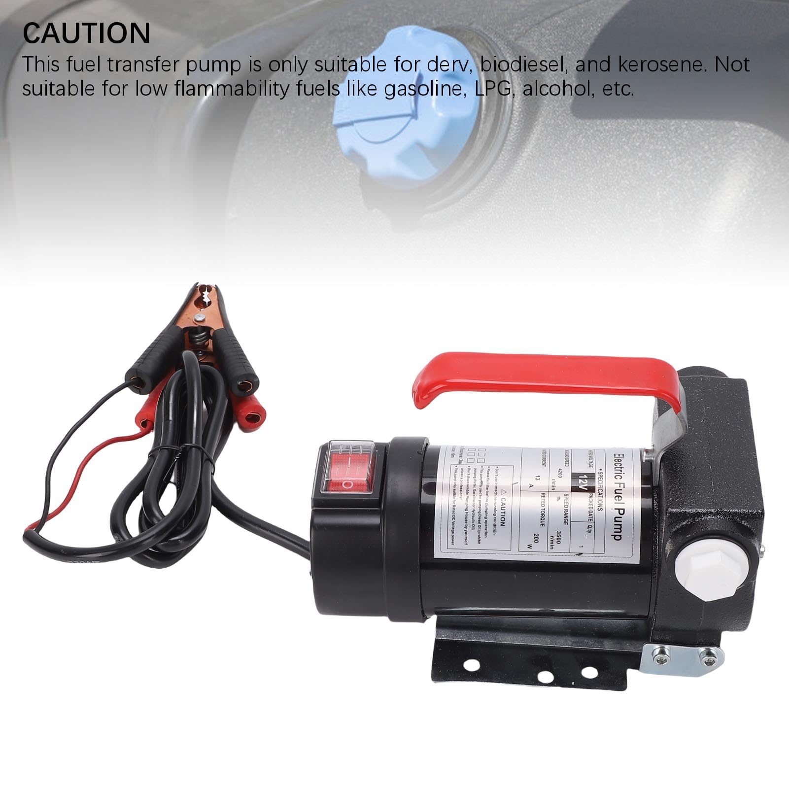 CHICIRIS Bomba de Transferencia de, Bomba de Transferencia de Eléctrica de 12 V, Extractor de Aceite Autocebante de 45 L y 1 Min con Interruptor y Válvula de Derivación para Vehículos